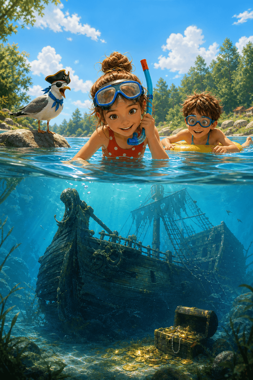 Pia und das Piratenschiff im Baggersee