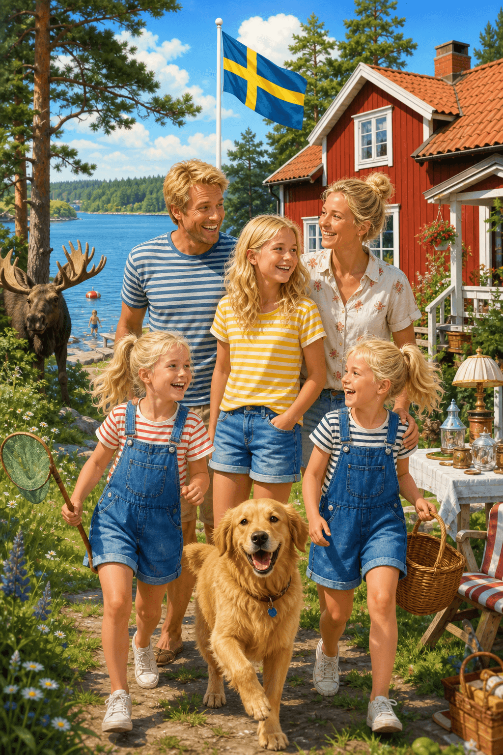 Fünf Blonde in Schweden