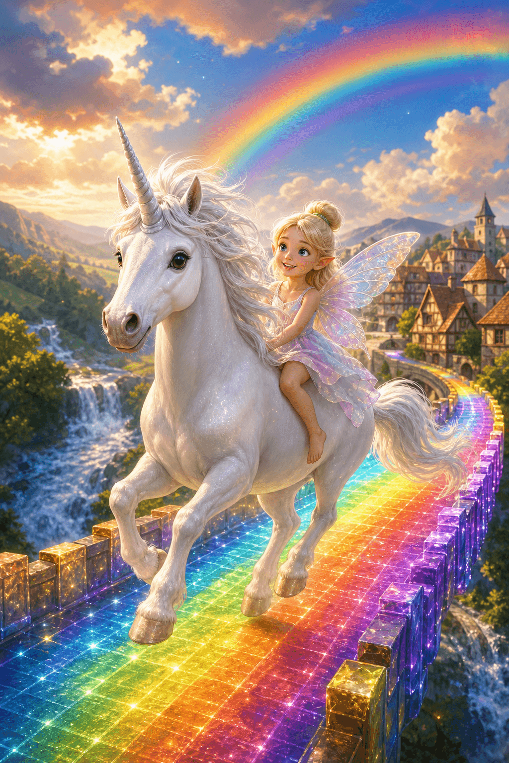 Cover: Auf dem Regenbogen: Silberhuf und die kleine Fee Perlmut